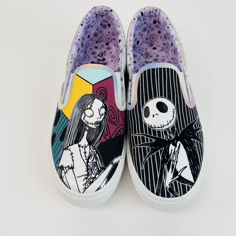 Disney Nightmare Before Christmas Slip On Shoes Women's Size 8 Jack Sally